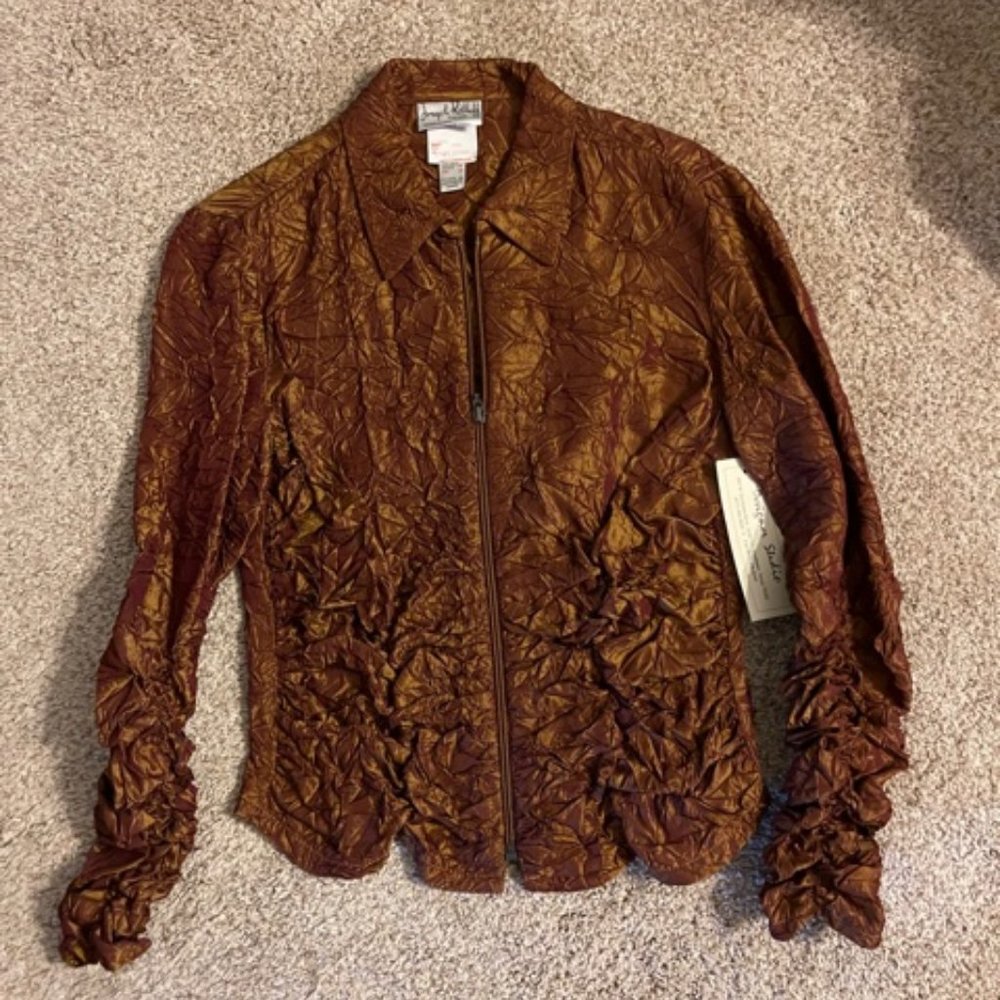 Unique Crinkled/crushed fabric Jacket